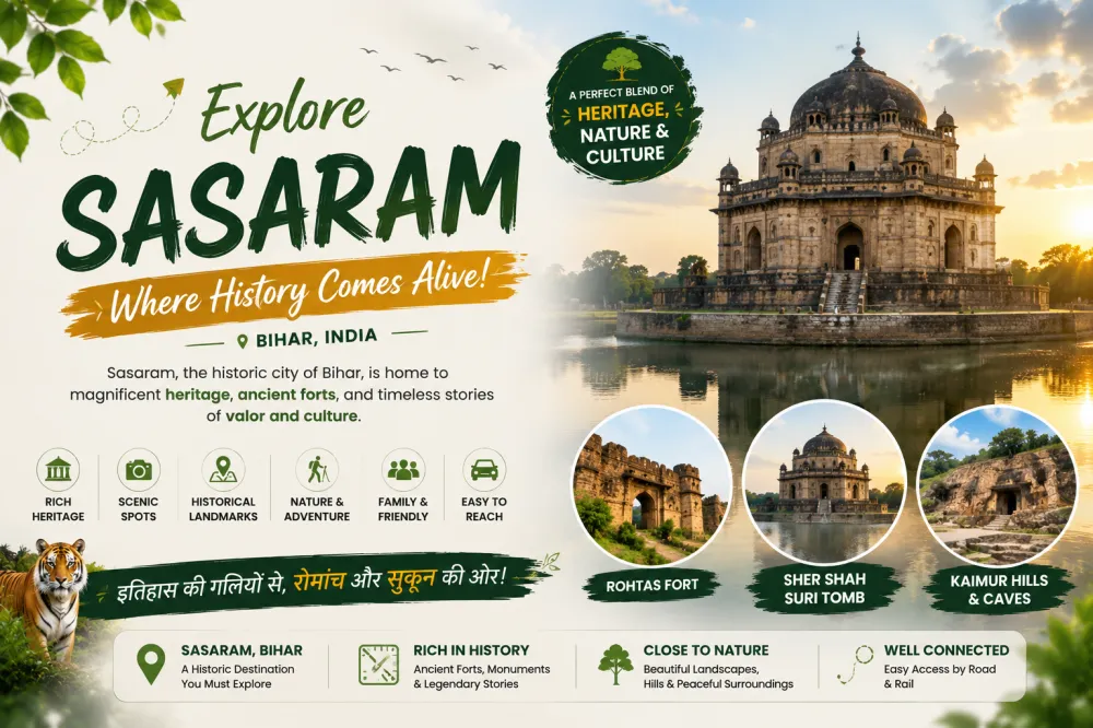 Sasaram Majestic Waterfalls & Heritage Tour